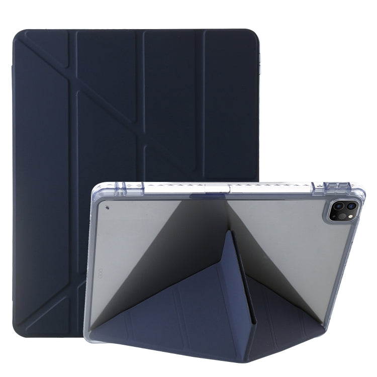 Clear Acrylic Deformation Leather Tablet Case, For iPad Pro 11 2022 / 2021 / 2020, For iPad Air / Air 2 / 9.7 2018 / 2017