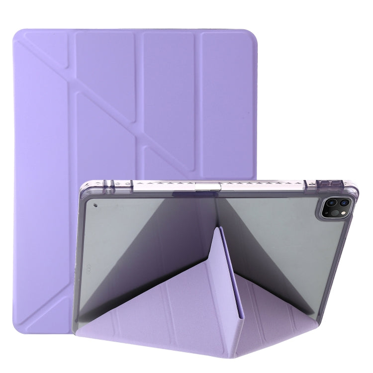 Clear Acrylic Deformation Leather Tablet Case, For iPad Pro 11 2022 / 2021 / 2020, For iPad Air / Air 2 / 9.7 2018 / 2017