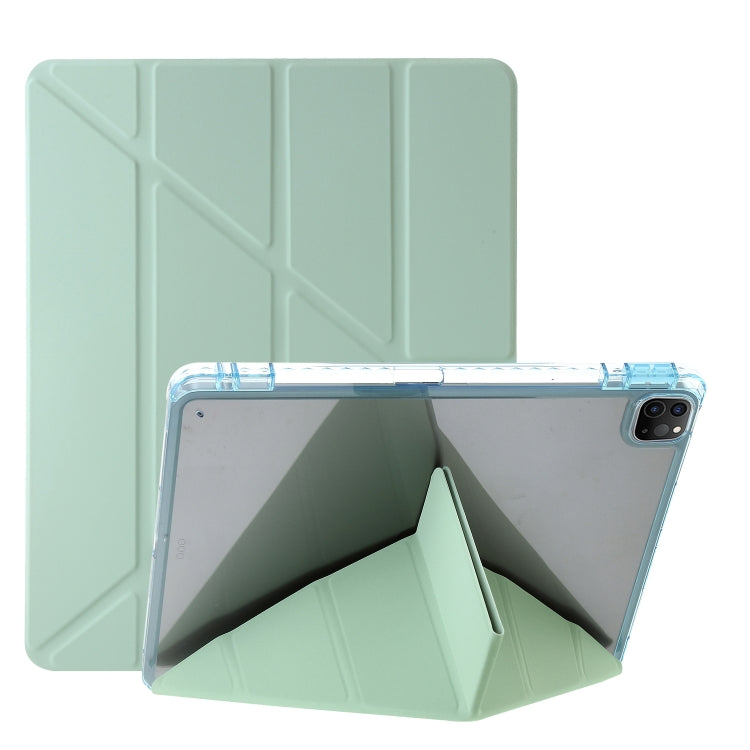 Clear Acrylic Deformation Leather Tablet Case, For iPad Pro 11 2022 / 2021 / 2020, For iPad Air / Air 2 / 9.7 2018 / 2017
