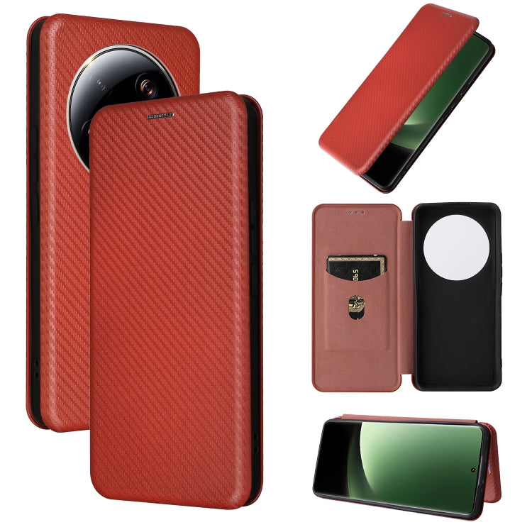 Carbon Fiber Texture Flip Leather Phone Case