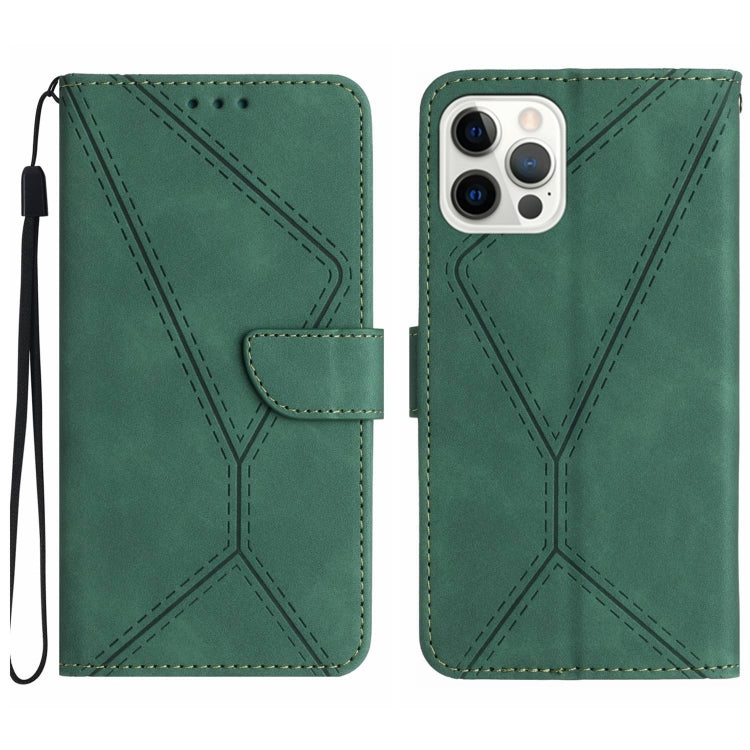 Stitching Embossed Leather Phone Case, For iPhone 13 Pro, For iPhone 13 Pro Max, For iPhone 12 / 12 Pro, For iPhone 12 Pro Max