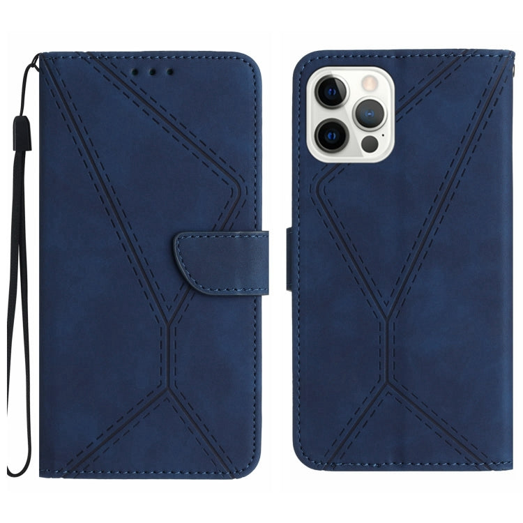 Stitching Embossed Leather Phone Case, For iPhone 13 Pro, For iPhone 13 Pro Max, For iPhone 12 / 12 Pro, For iPhone 12 Pro Max