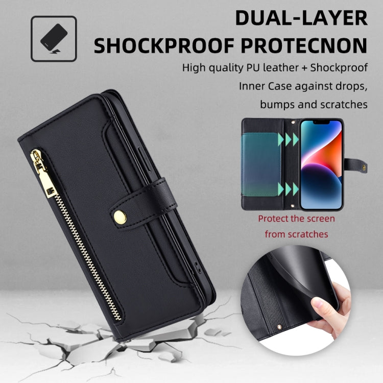 Sheep Texture Cross-body Zipper Wallet Leather Phone Case, For Samsung Galaxy A34 5G, For Samsung Galaxy A54 5G, For Samsung Galaxy S23+ 5G, For Samsung Galaxy S23 5G