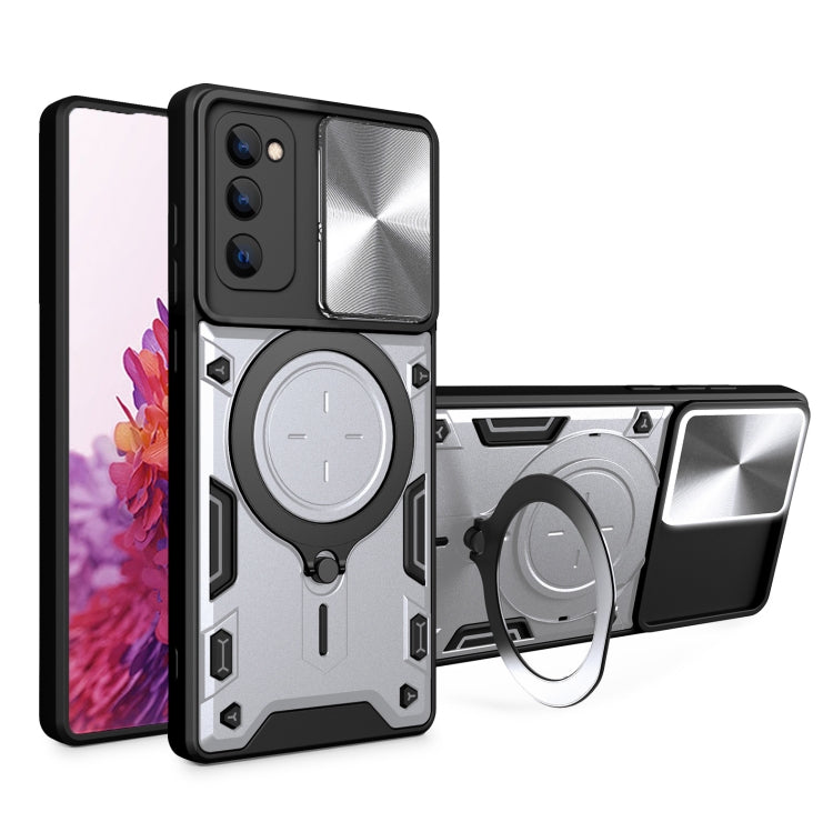 CD Texture Sliding Camshield Magnetic Holder Phone Case