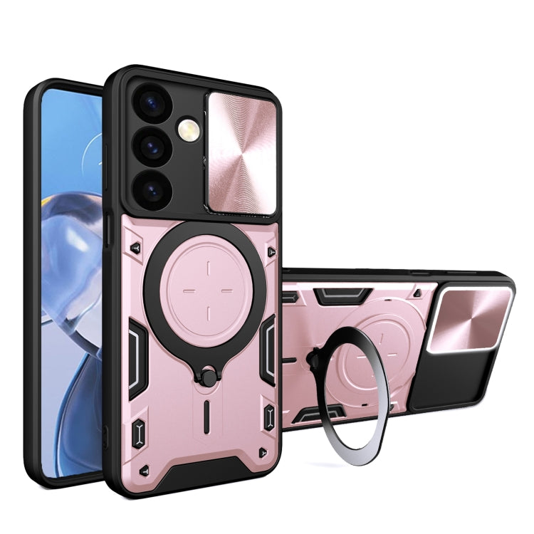 CD Texture Sliding Camshield Magnetic Holder Phone Case