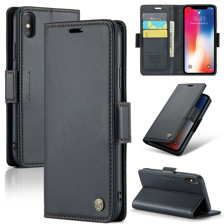CaseMe 023 Butterfly Buckle Litchi Texture RFID Anti-theft Leather Phone Case, For iPhone 11 Pro, For iPhone 11 Pro Max, For iPhone XS Max, For iPhone XS