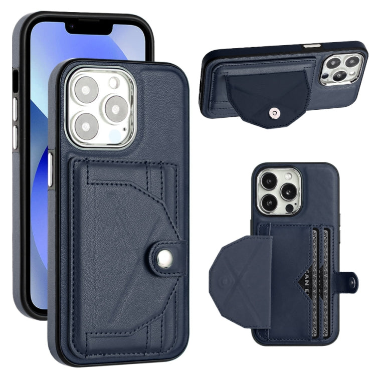 Shockproof Leather Phone Case with Card Holder, For iPhone 15 Plus, For iPhone 14 Pro, For iPhone 14 Pro Max, For iPhone 15