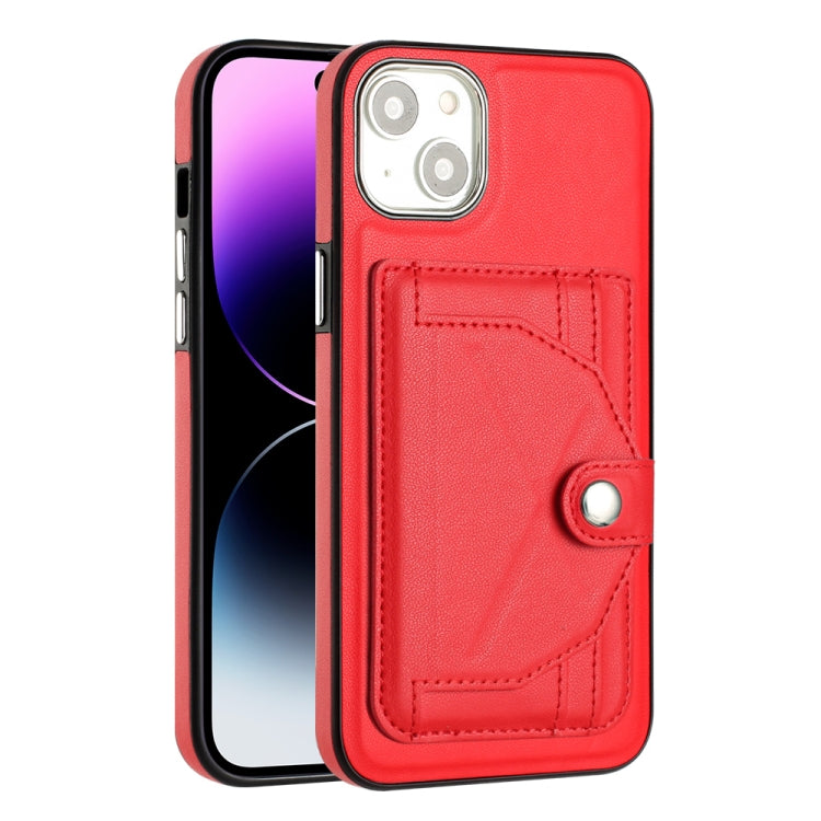 Shockproof Leather Phone Case with Card Holder, For iPhone 15 Plus, For iPhone 14 Pro, For iPhone 14 Pro Max, For iPhone 15