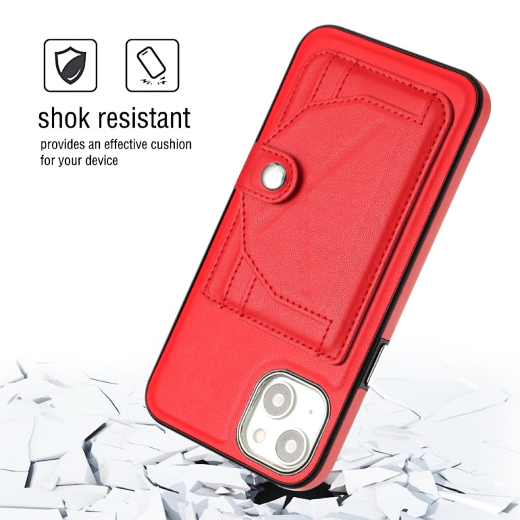 Shockproof Leather Phone Case with Card Holder, For iPhone 15 Plus, For iPhone 14 Pro, For iPhone 14 Pro Max, For iPhone 15