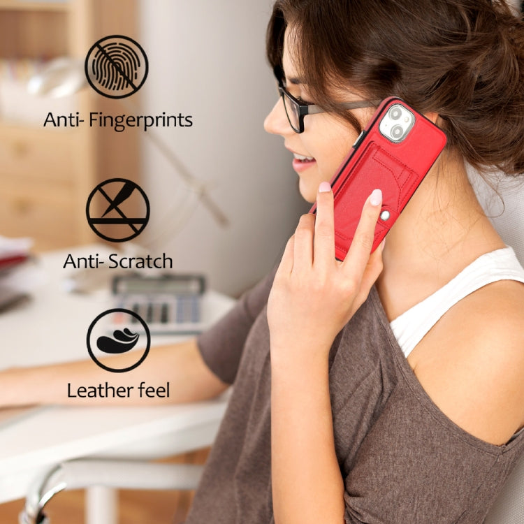 Shockproof Leather Phone Case with Card Holder, For iPhone 15 Plus, For iPhone 14 Pro, For iPhone 14 Pro Max, For iPhone 15