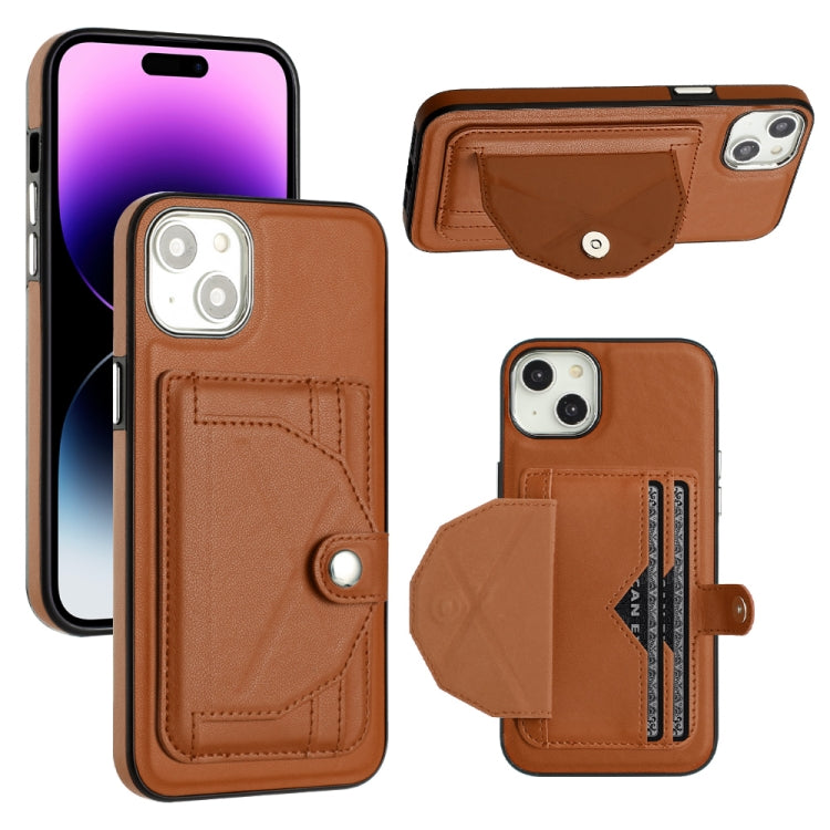 Shockproof Leather Phone Case with Card Holder, For iPhone 15 Plus, For iPhone 14 Pro, For iPhone 14 Pro Max, For iPhone 15