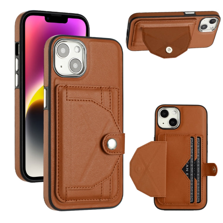 Shockproof Leather Phone Case with Card Holder, For iPhone 15 Plus, For iPhone 14 Pro, For iPhone 14 Pro Max, For iPhone 15