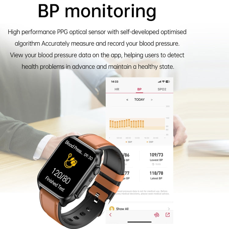 TK12 1.96 inch IP67 Waterproof Silicone Band Smart Watch Supports ECG / Remote Families Care / Bluetooth Call / Body Temperature Monitoring, Silicone Band (Blue), Silicone Band (Black), Silicone Band (Red)