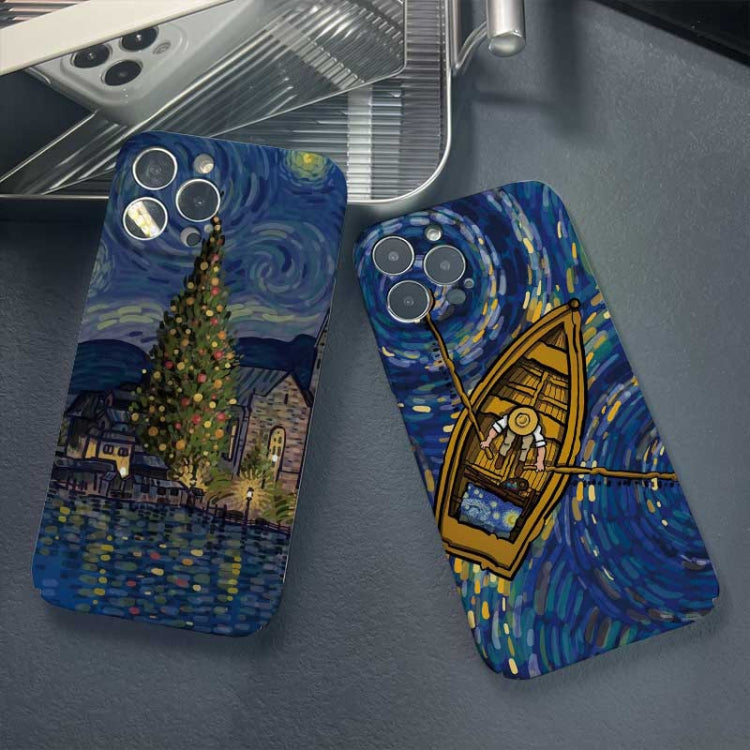 Precise Hole Oil Painting Pattern PC Phone Case, For iPhone 11, For iPhone 11 Pro