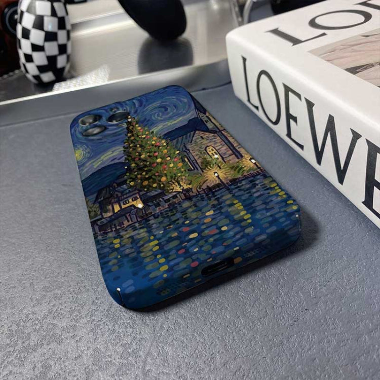 Precise Hole Oil Painting Pattern PC Phone Case, For iPhone 11, For iPhone 11 Pro