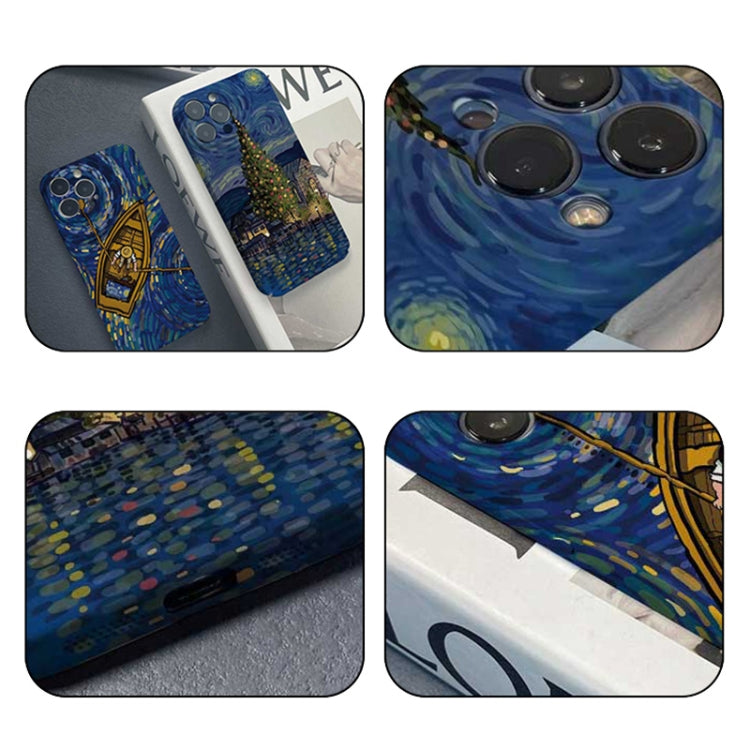 Precise Hole Oil Painting Pattern PC Phone Case, For iPhone 11, For iPhone 11 Pro