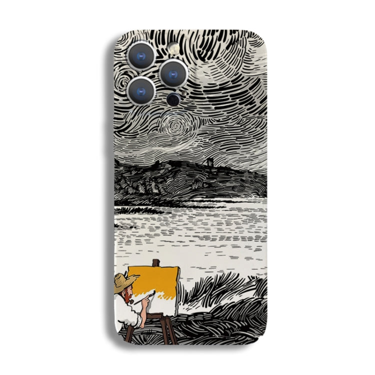 Precise Hole Oil Painting Pattern PC Phone Case, For iPhone 11, For iPhone 11 Pro