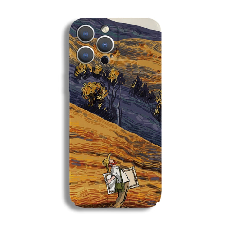 Precise Hole Oil Painting Pattern PC Phone Case, For iPhone 11, For iPhone 11 Pro