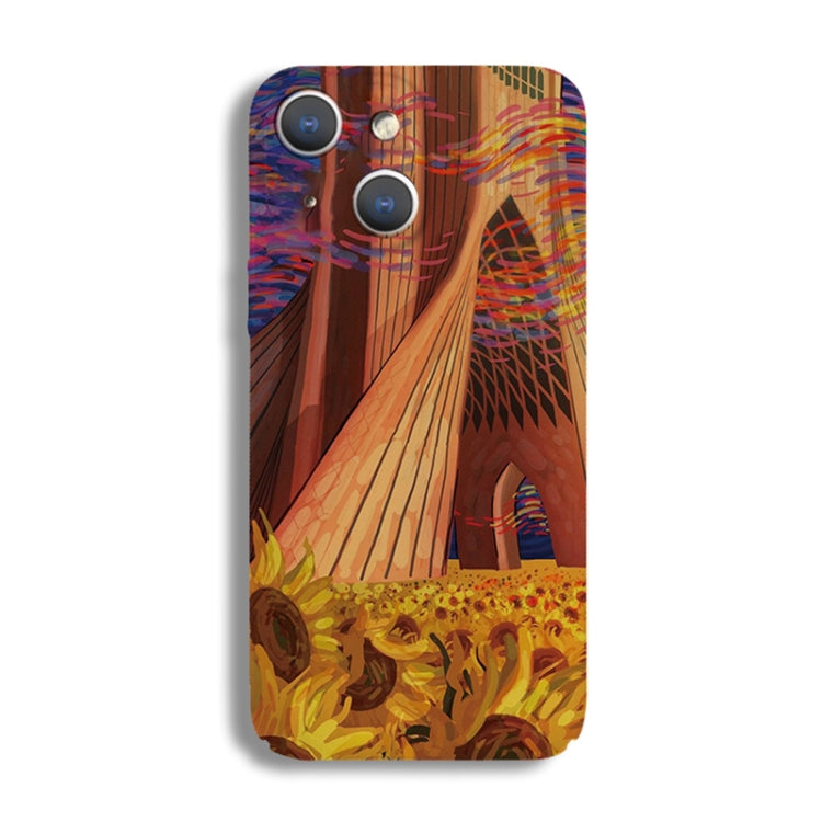 Precise Hole Oil Painting Pattern PC Phone Case, For iPhone 15 Plus, For iPhone 15