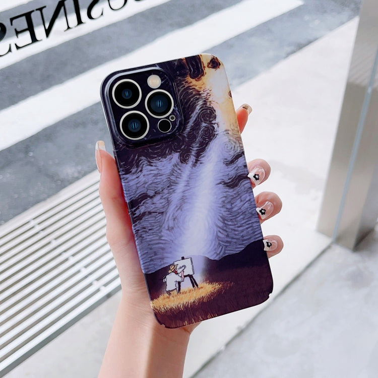 Precise Hole Oil Painting Pattern PC Phone Case, For iPhone 11, For iPhone 11 Pro, For iPhone 11 Pro Max, For iPhone SE 2022 / 2020 / 8 / 7
