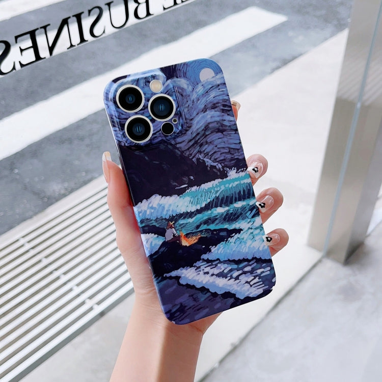 Precise Hole Oil Painting Pattern PC Phone Case, For iPhone 11, For iPhone 11 Pro, For iPhone 11 Pro Max, For iPhone SE 2022 / 2020 / 8 / 7