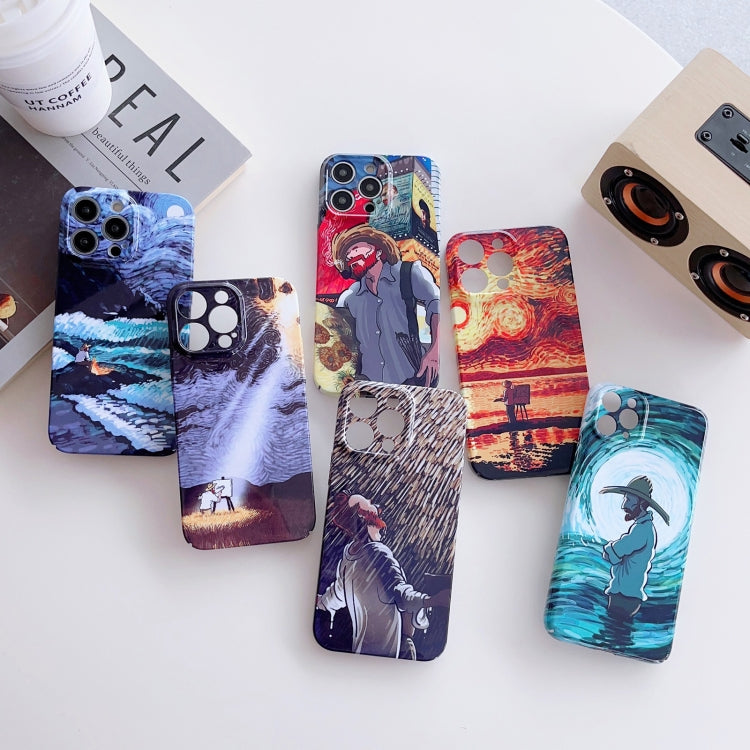 Precise Hole Oil Painting Pattern PC Phone Case, For iPhone 11, For iPhone 11 Pro, For iPhone 11 Pro Max, For iPhone SE 2022 / 2020 / 8 / 7