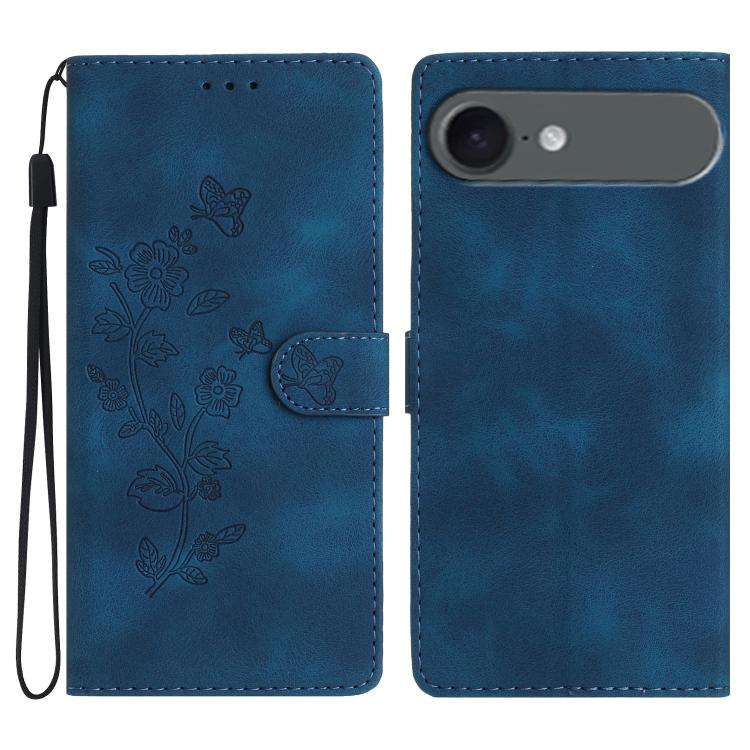 Flower Butterfly Embossing Pattern Leather Phone Case