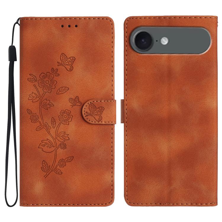 Flower Butterfly Embossing Pattern Leather Phone Case