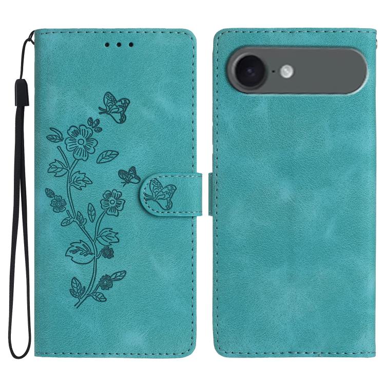 Flower Butterfly Embossing Pattern Leather Phone Case