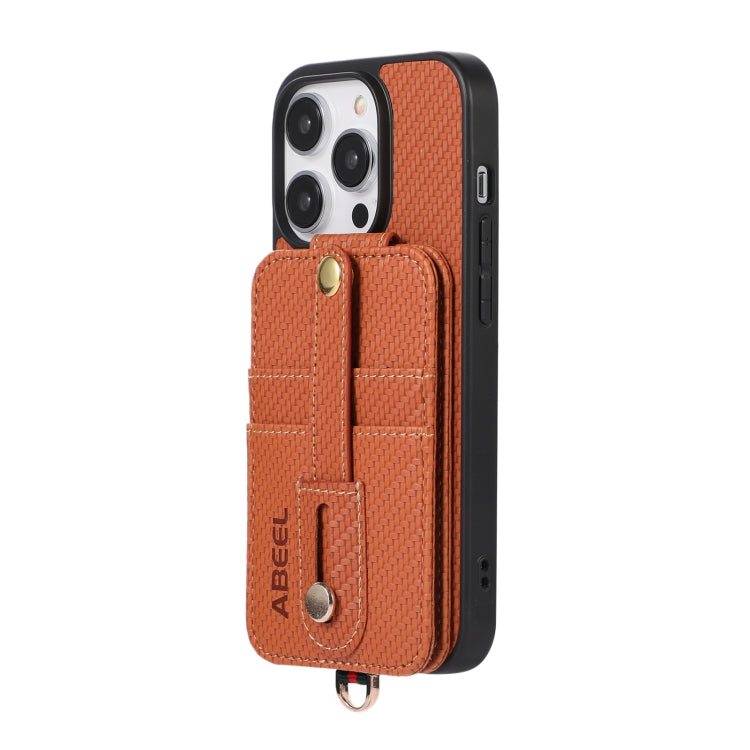 ABEEL Carbon Fiber RFID Card Holder Phone Case, For iPhone 14 Pro, For iPhone 15 Pro Max, For iPhone 15 Pro, For iPhone 14 Pro Max, For iPhone 13 Pro Max, For iPhone 13 Pro