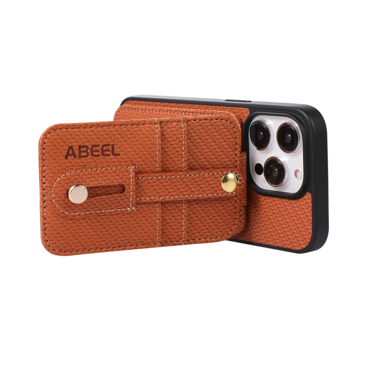 ABEEL Carbon Fiber RFID Card Holder Phone Case, For iPhone 14 Pro, For iPhone 15 Pro Max, For iPhone 15 Pro, For iPhone 14 Pro Max, For iPhone 13 Pro Max, For iPhone 13 Pro