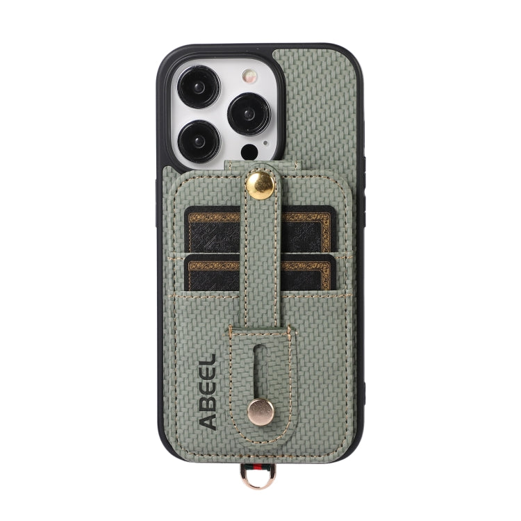 ABEEL Carbon Fiber RFID Card Holder Phone Case, For iPhone 14 Pro, For iPhone 15 Pro Max, For iPhone 15 Pro, For iPhone 14 Pro Max, For iPhone 13 Pro Max, For iPhone 13 Pro
