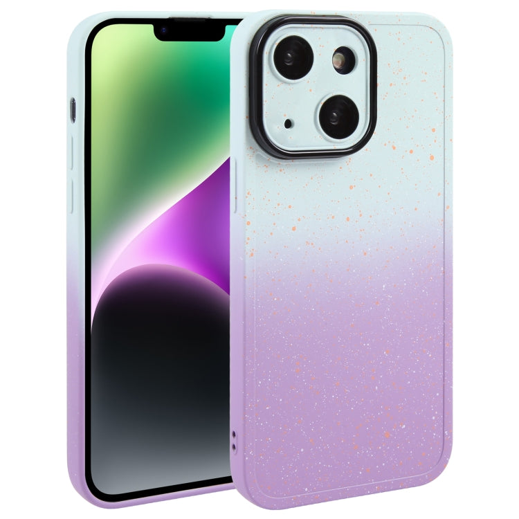 Gradient Starry Silicone Phone Case with Lens Film, For iPhone 15 Plus, For iPhone 14 Pro, For iPhone 15, For iPhone 14 Pro Max