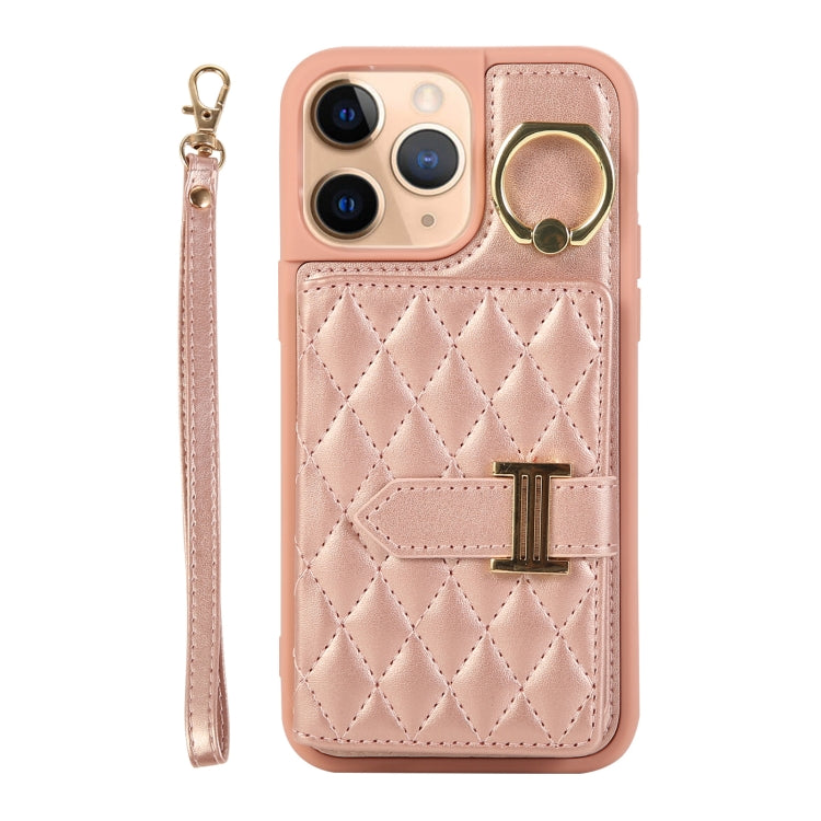 Horizontal Card Bag Ring Holder Phone Case with Dual Lanyard, For iPhone 11 Pro, For iPhone X / XS, For iPhone XR