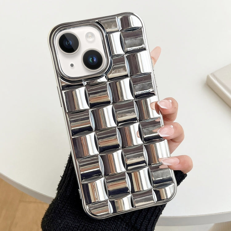 3D Cube Weave Texture Electroplating Phone Case, For iPhone 14, For iPhone 14 Pro, For iPhone 14 Pro Max, For iPhone 13 Pro Max, For iPhone 13 Pro, For iPhone 13
