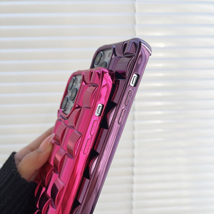 3D Cube Weave Texture Electroplating Phone Case, For iPhone 14, For iPhone 14 Pro, For iPhone 14 Pro Max, For iPhone 13 Pro Max, For iPhone 13 Pro, For iPhone 13
