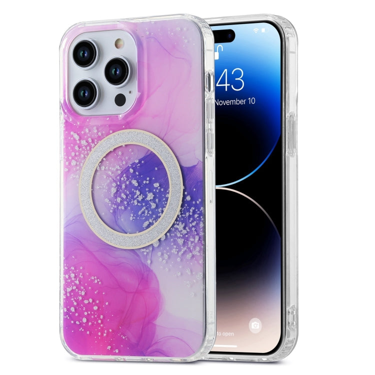 Dual-side IMD Marble Magsafe Phone Case, For iPhone 15 Pro Max, For iPhone 14, For iPhone 14 Pro