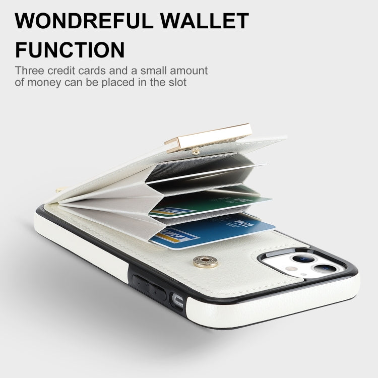 Metal Buckle Card Slots Phone Case, For iPhone 11, For iPhone 11 Pro, For iPhone XS Max, For iPhone 8 Plus / 7 Plus