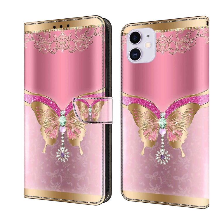 Crystal 3D Shockproof Protective Leather Phone Case, For iPhone 11