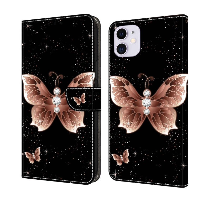 Crystal 3D Shockproof Protective Leather Phone Case, For iPhone 11