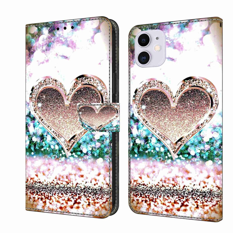 Crystal 3D Shockproof Protective Leather Phone Case, For iPhone 11