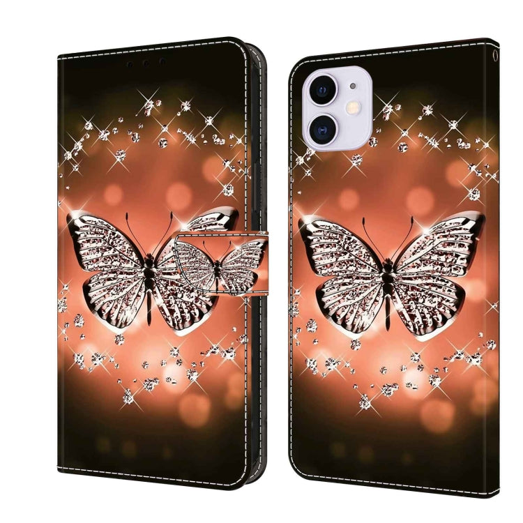 Crystal 3D Shockproof Protective Leather Phone Case, For iPhone 11
