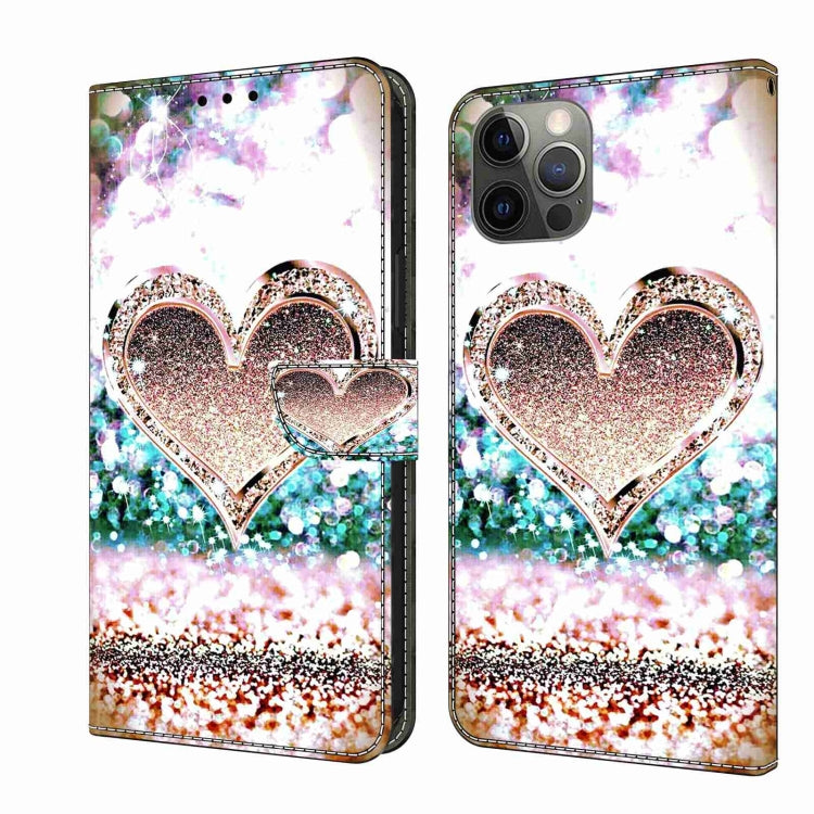 Crystal 3D Shockproof Protective Leather Phone Case, For iPhone 12 / 12 Pro