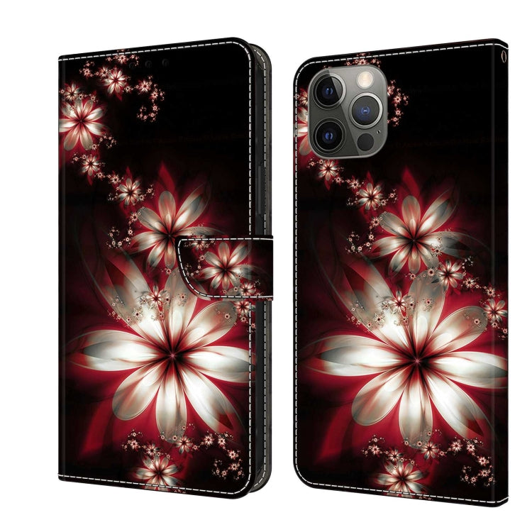 Crystal 3D Shockproof Protective Leather Phone Case, For iPhone 12 / 12 Pro