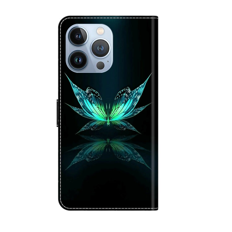 Crystal 3D Shockproof Protective Leather Phone Case, For iPhone 13 Pro