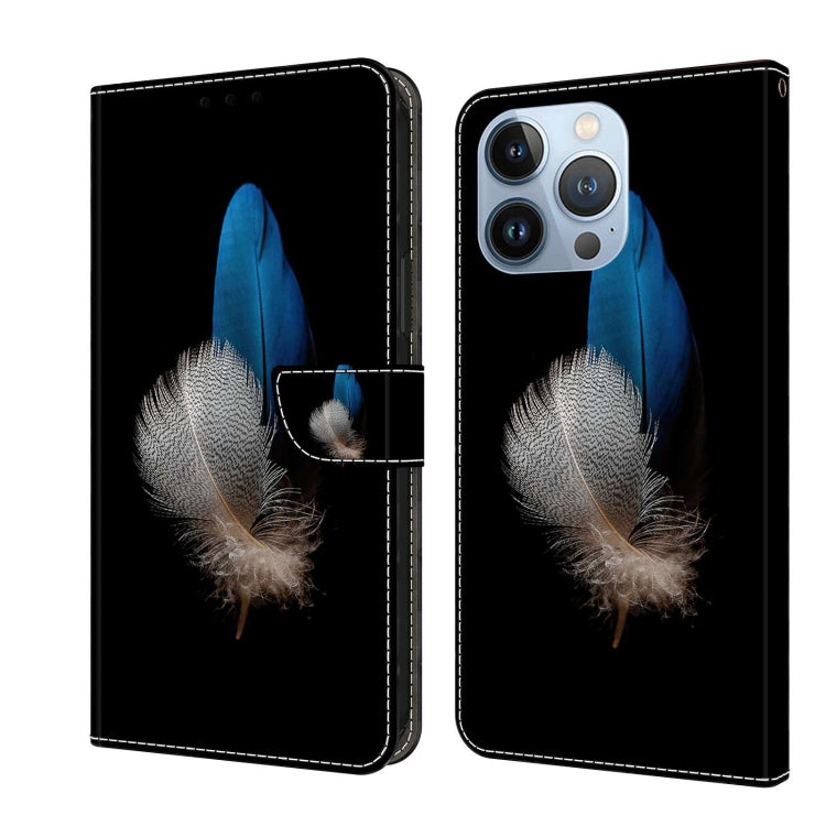 Crystal 3D Shockproof Protective Leather Phone Case, For iPhone 13 Pro