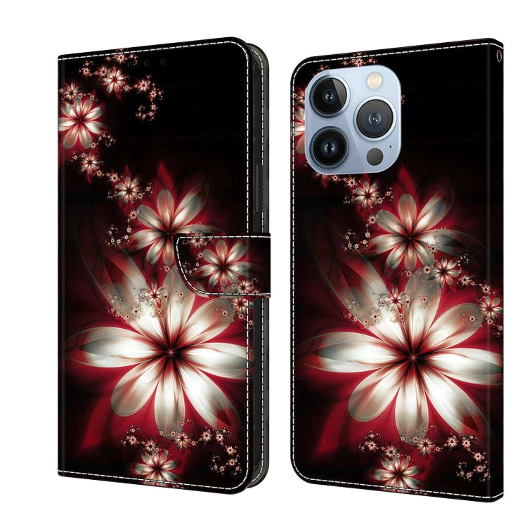 Crystal 3D Shockproof Protective Leather Phone Case, For iPhone 13 Pro