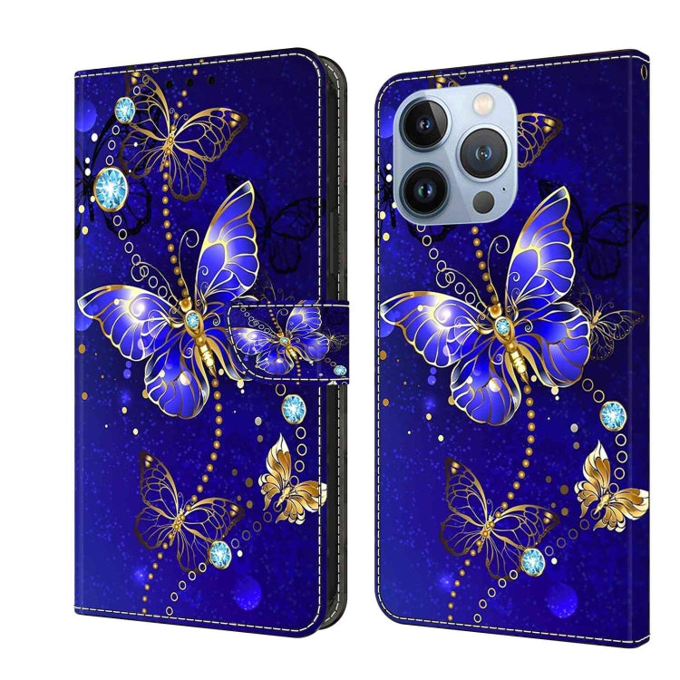 Crystal 3D Shockproof Protective Leather Phone Case, For iPhone 13 Pro