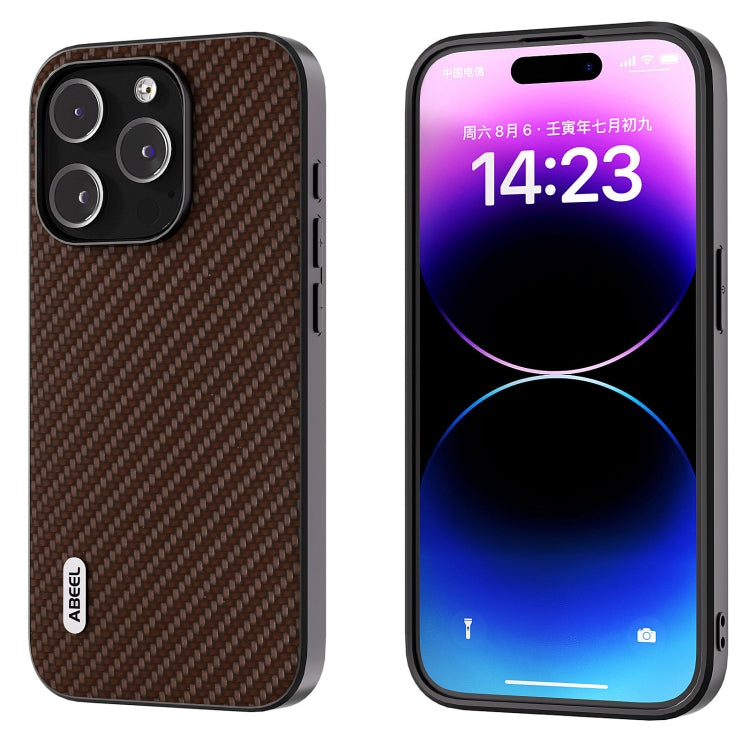 ABEEL Carbon Fiber Texture Protective Phone Case, For iPhone 15 Pro Max, For iPhone 15 Pro, For iPhone 15