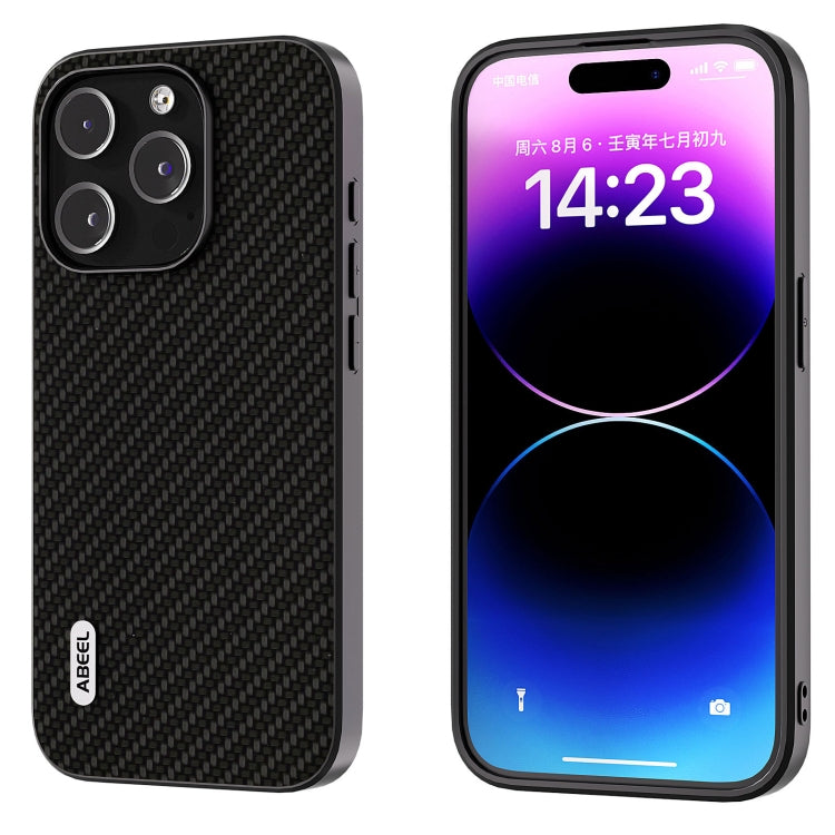 ABEEL Carbon Fiber Texture Protective Phone Case, For iPhone 15 Pro Max, For iPhone 15 Pro, For iPhone 15